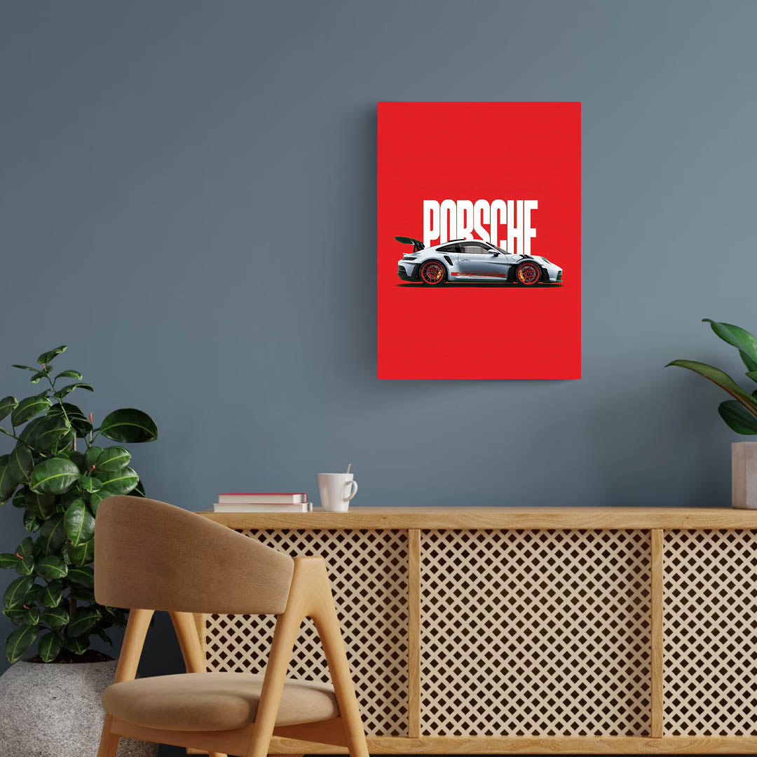 Porsche 911 GT3 (Red) Metal Poster
