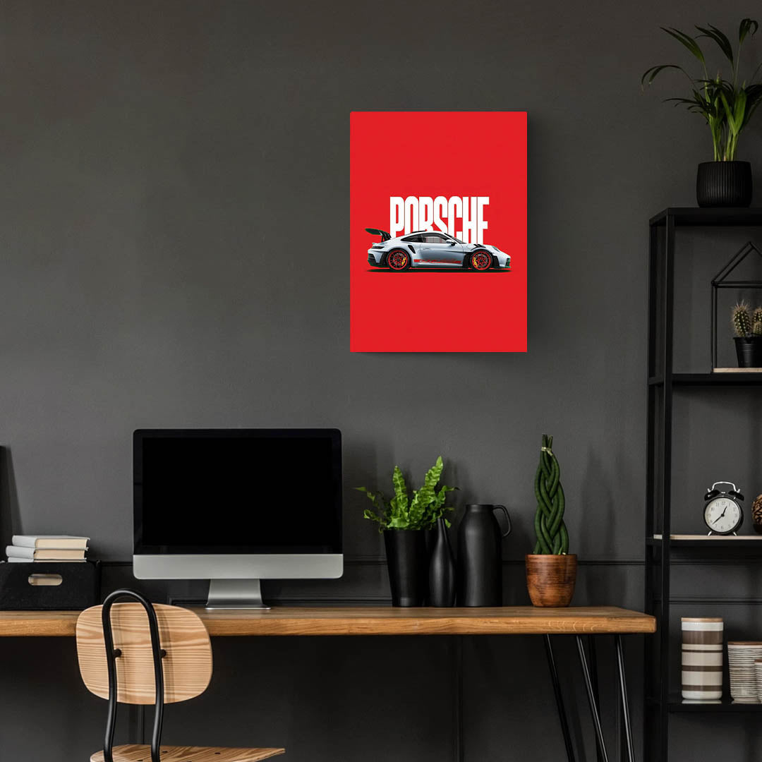 Porsche 911 GT3 (Red) Metal Poster