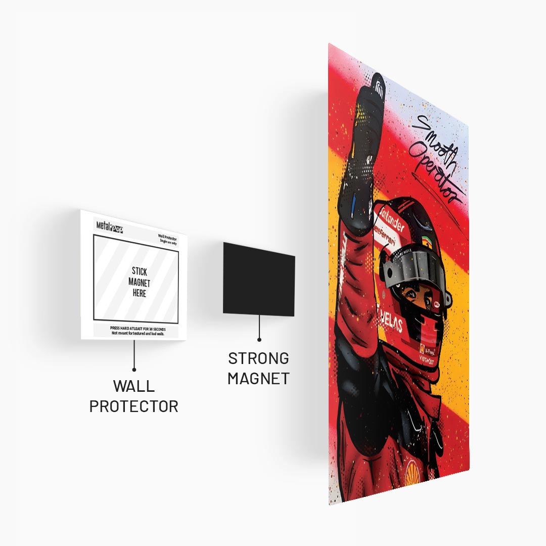 Carlos Sainz Ferrari F1 Poster