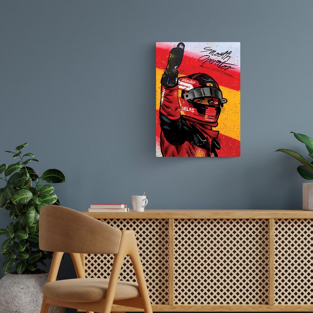 Carlos Sainz Ferrari F1 Poster