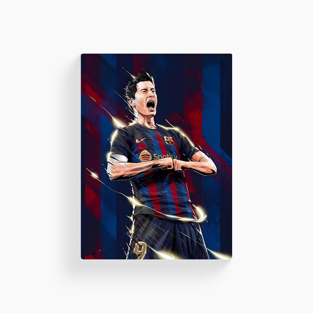 Robert Lewandowski Barcelona Poster