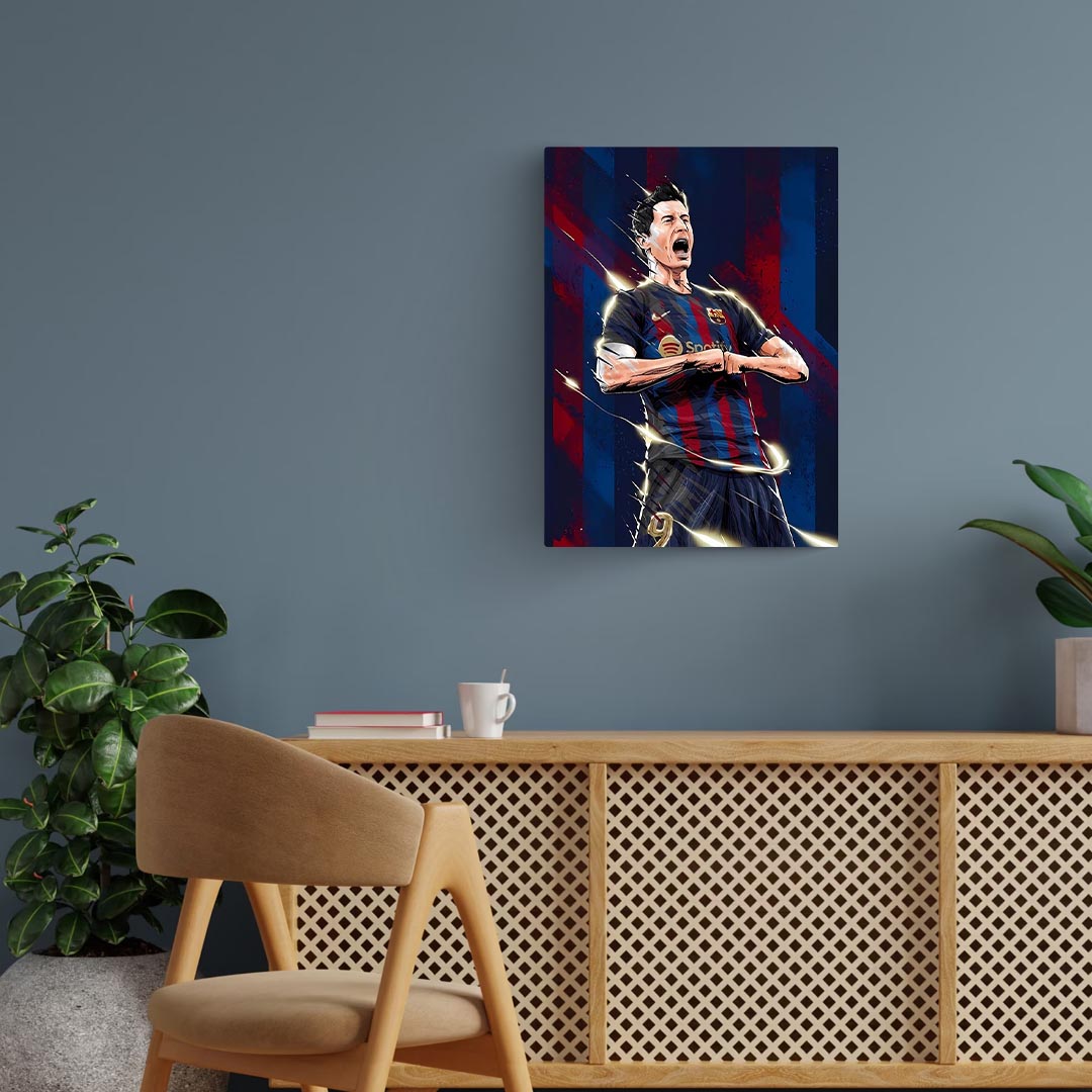 Robert Lewandowski Barcelona Poster