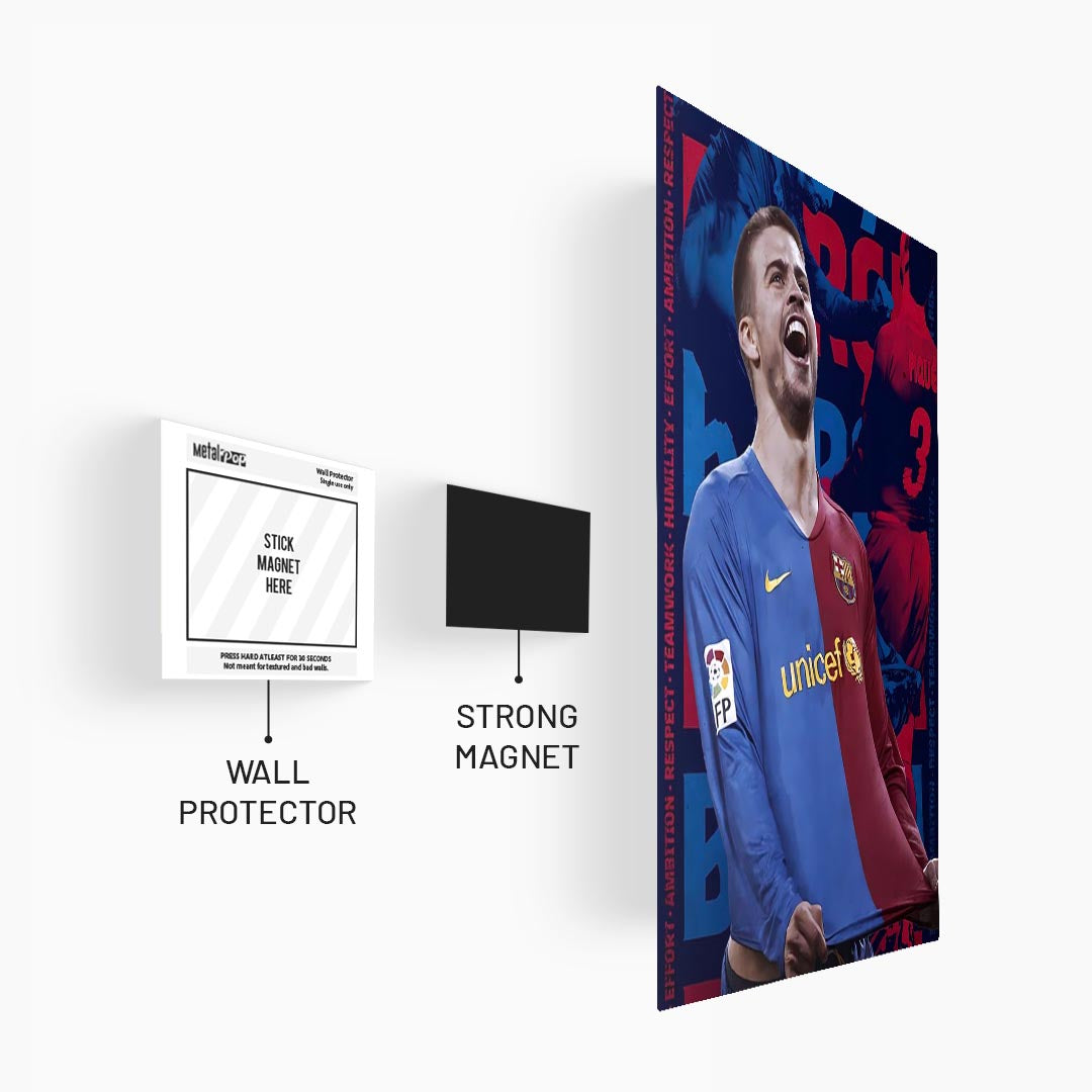 Gerard Pique Barcelona Metal Poster