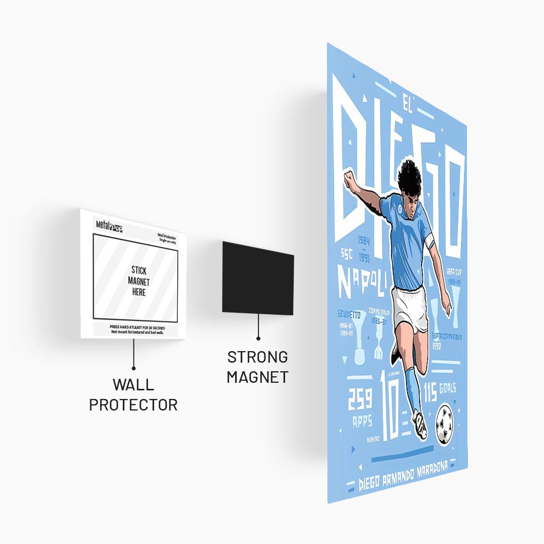 Maradona Abstract Art Poster