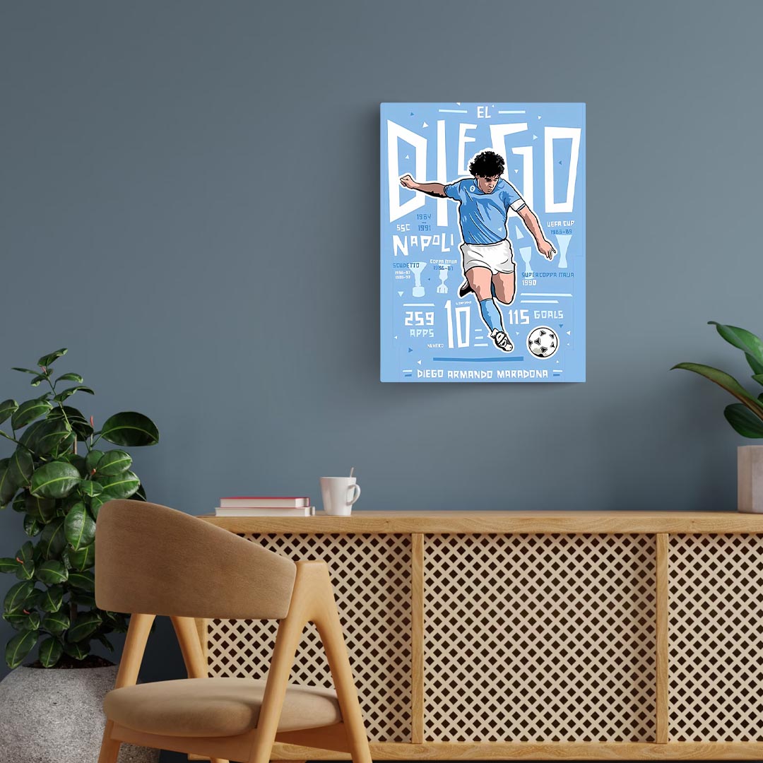 Maradona Abstract Art Poster