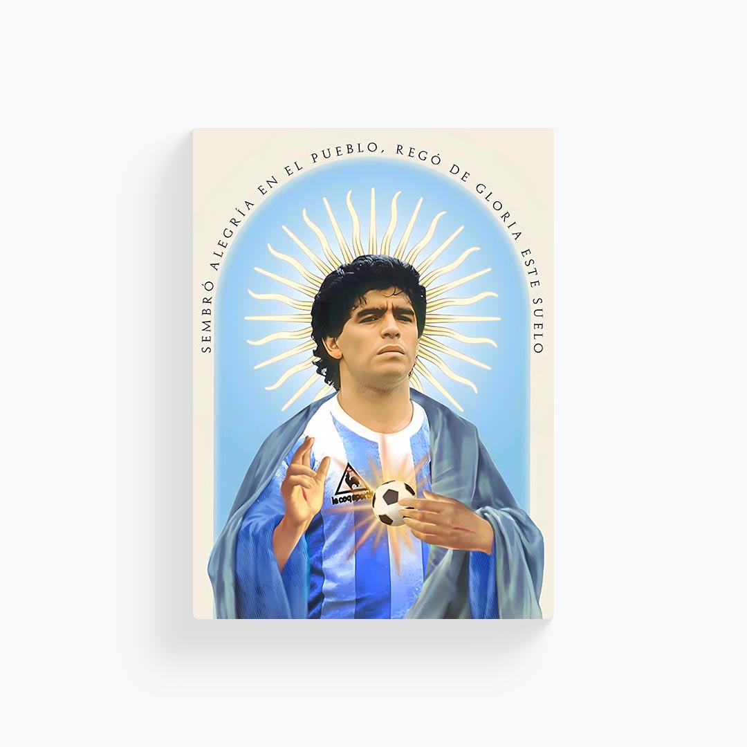 Maradona World Cup Metal Poster