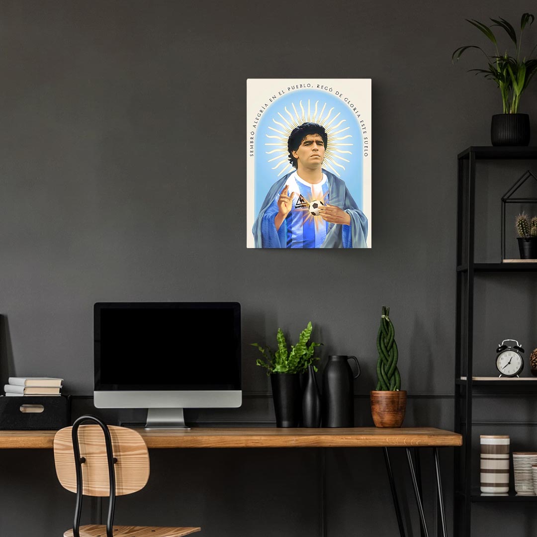Maradona World Cup Metal Poster