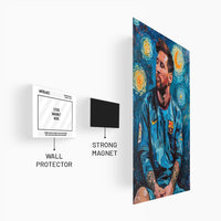 Messi Barcelona Van Gogh Style Poster