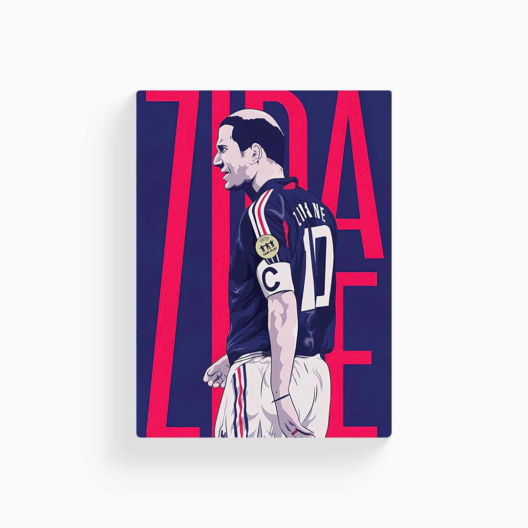 Zidane Abstract France Art Poster
