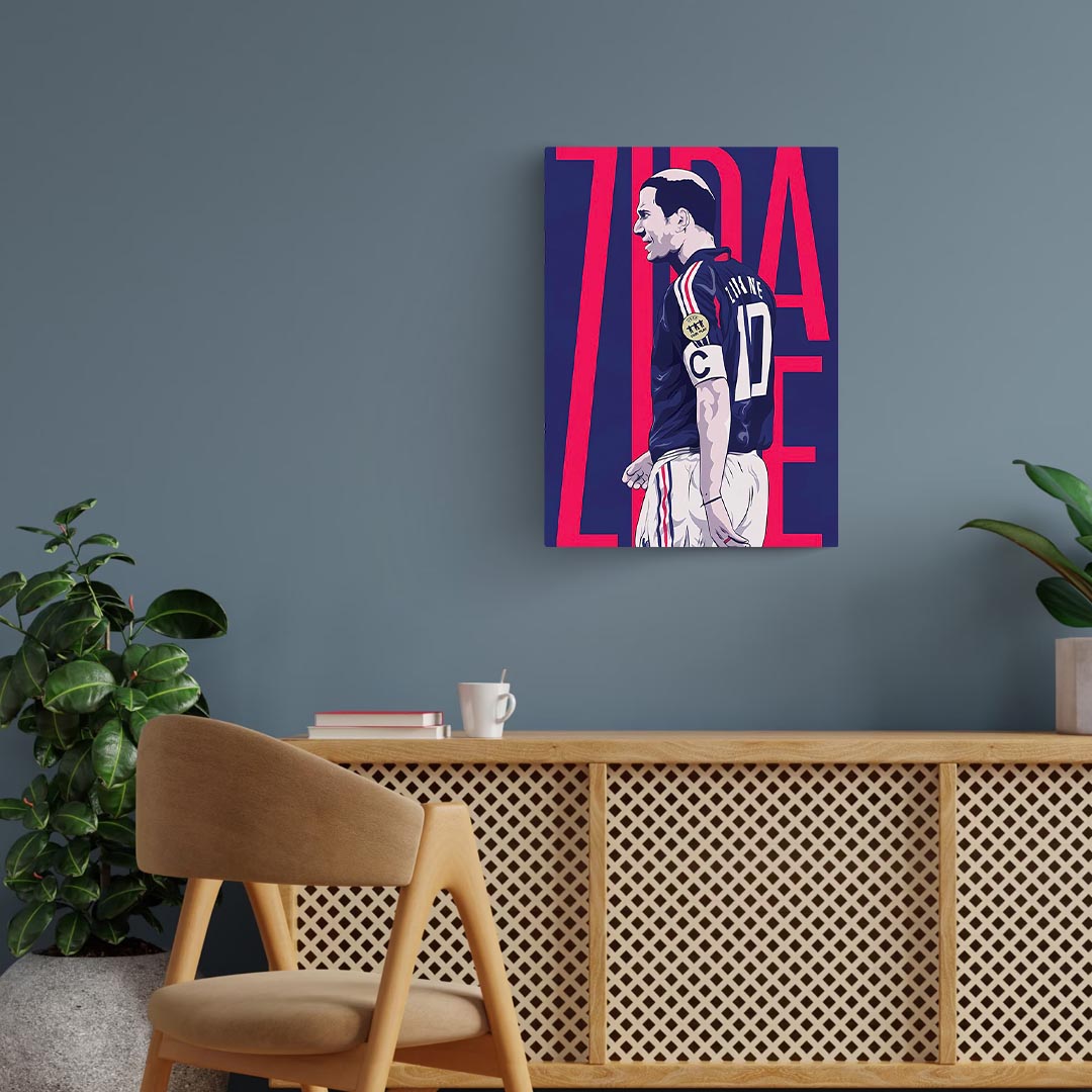 Zidane Abstract France Art Poster