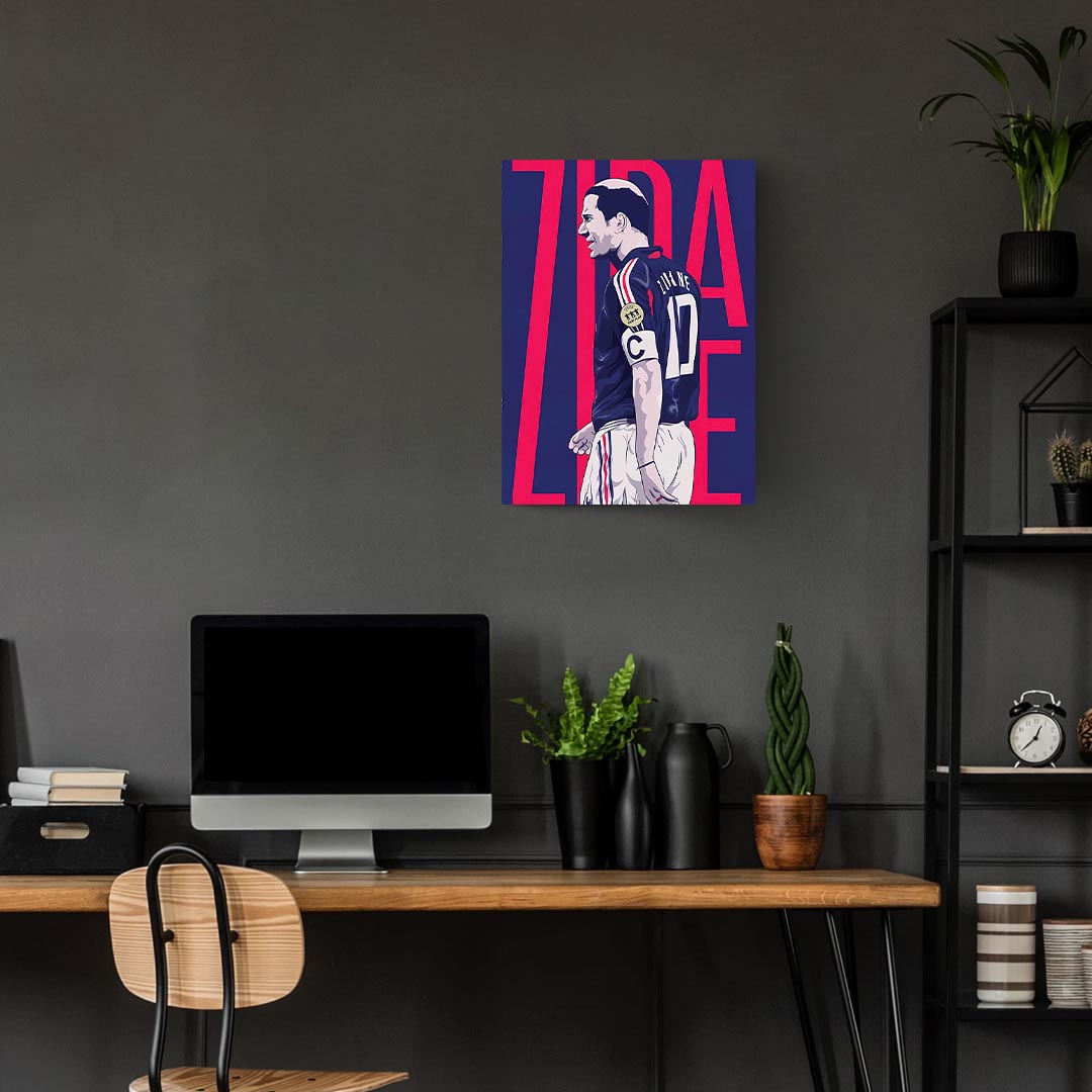 Zidane Abstract France Art Poster