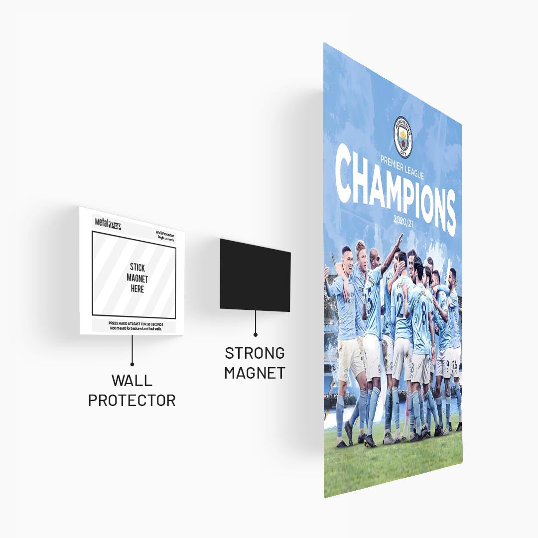 Man City 2021 Champions Poster