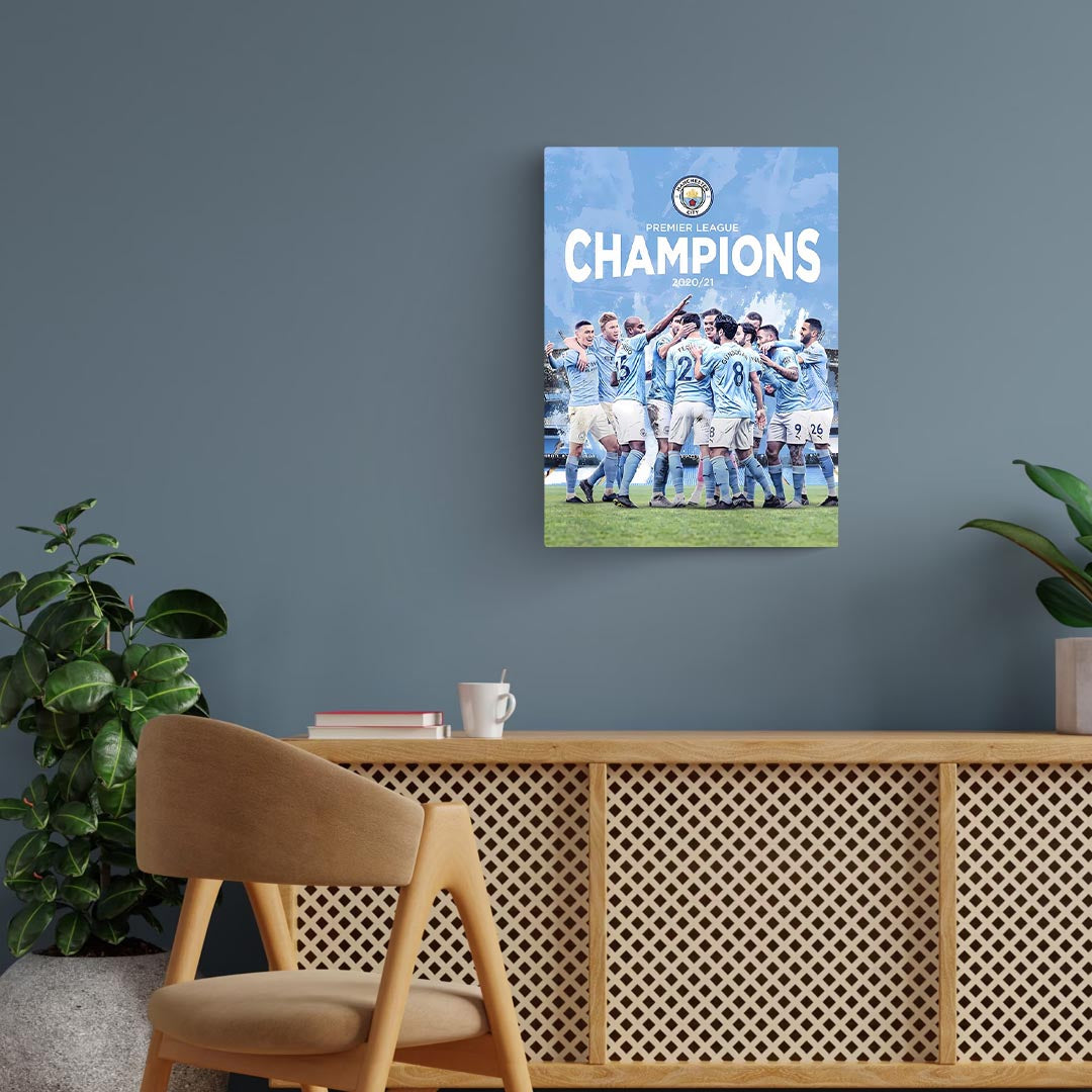 Man City 2021 Champions Poster