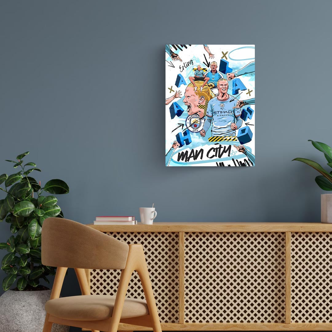 Erling Haaland Man City Poster