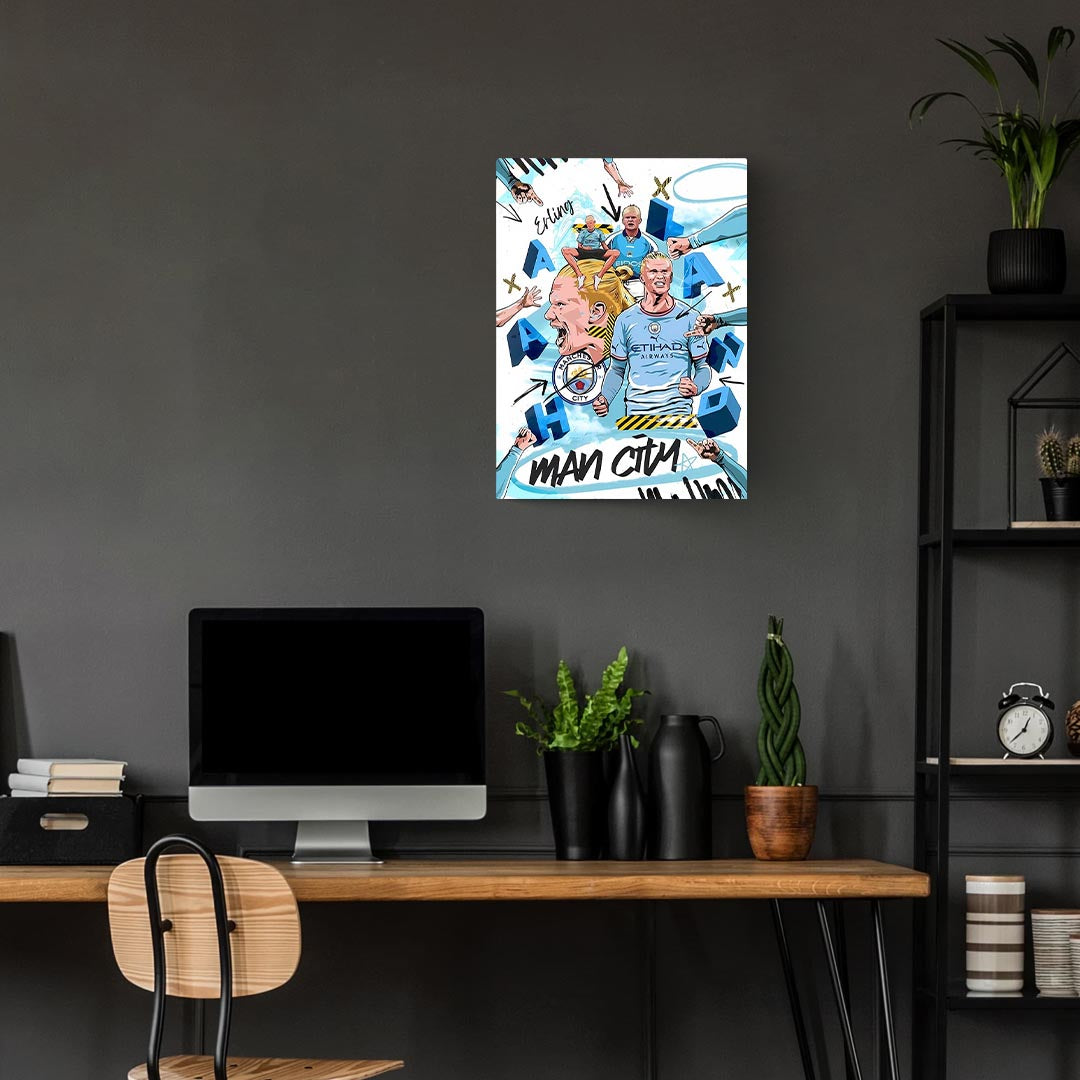 Erling Haaland Man City Poster