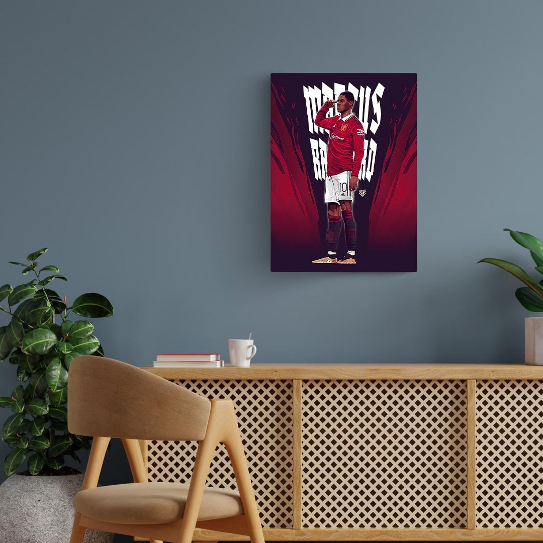 Marcus Rashford Manchester United Metal Poster