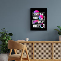 Eat Sleep Play Repeat Gaming Poster