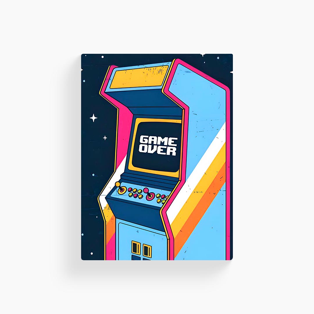 Game Over Retro Gaming Poster