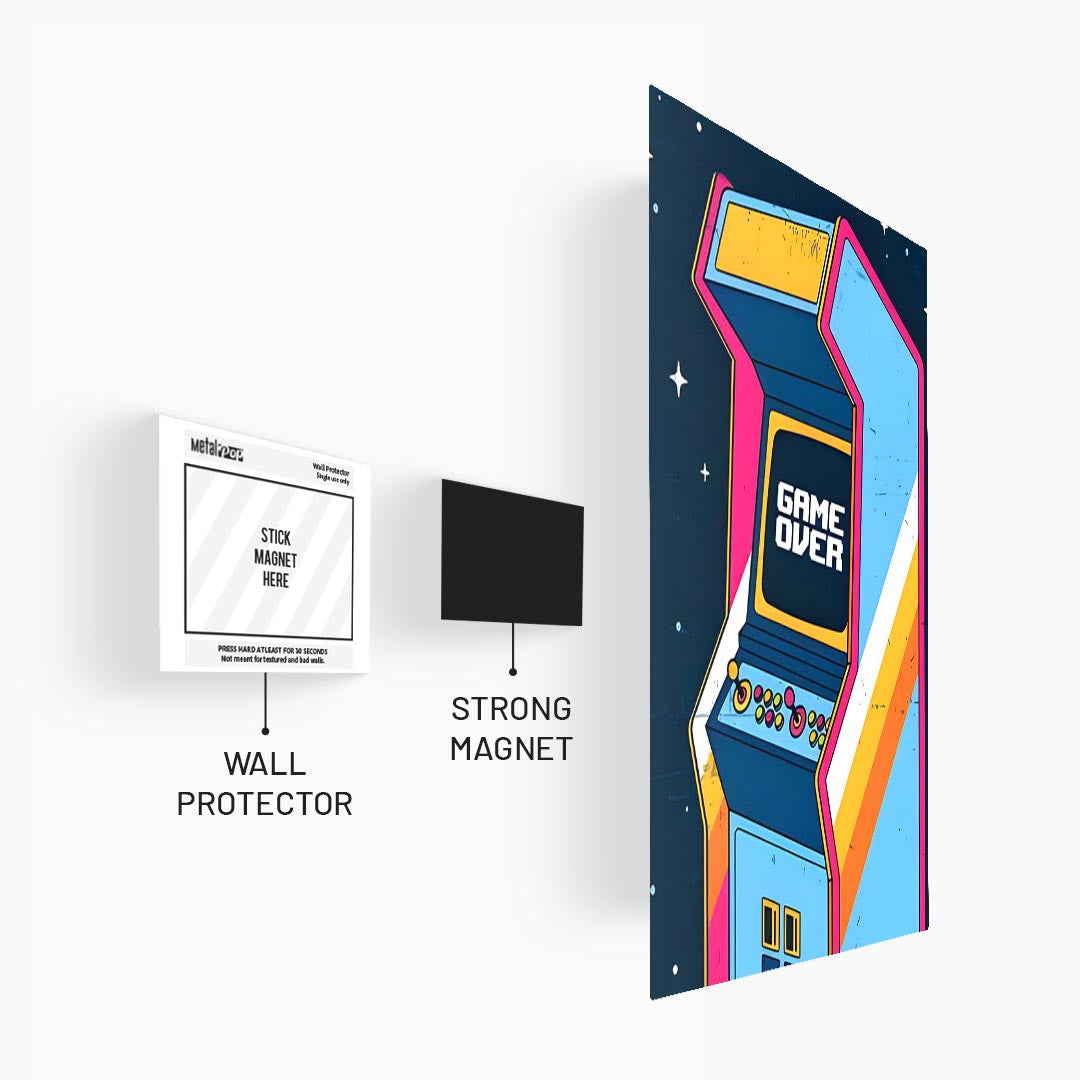 Game Over Retro Gaming Poster