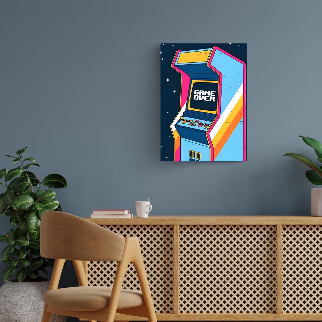 Game Over Retro Gaming Poster