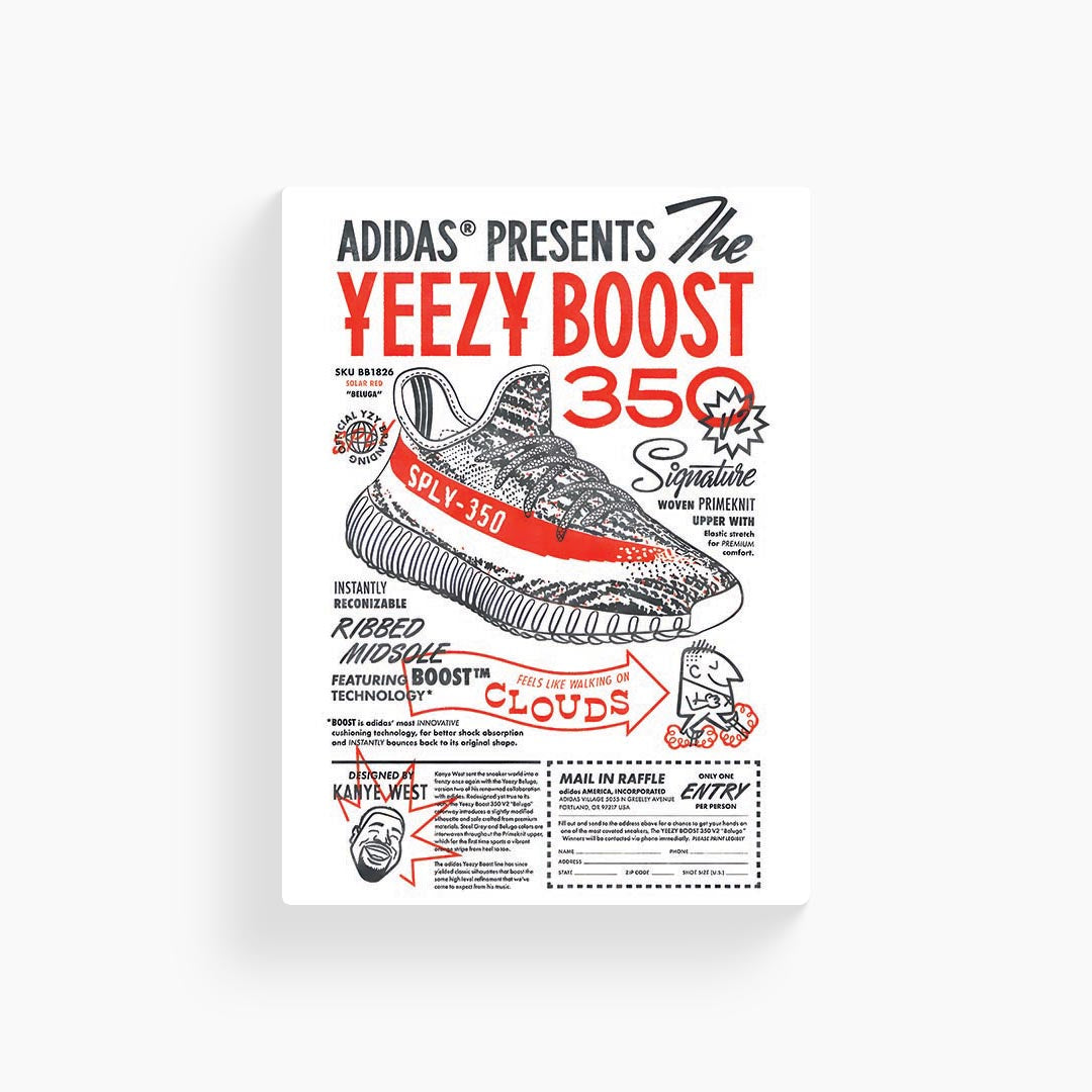 Yeezy Boost Flyer Sneakers Poster