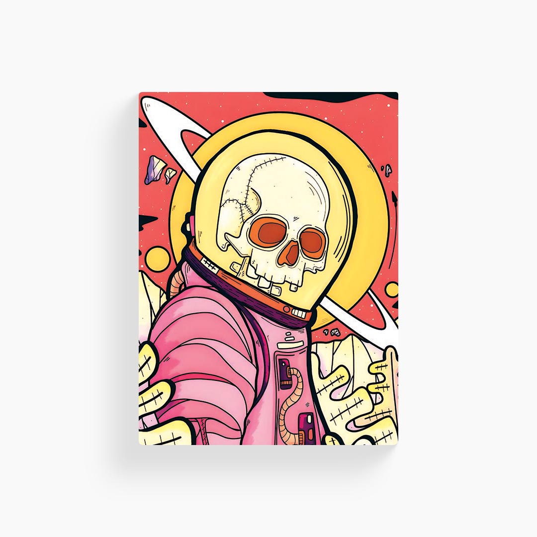 Astro-Skull Art Poster