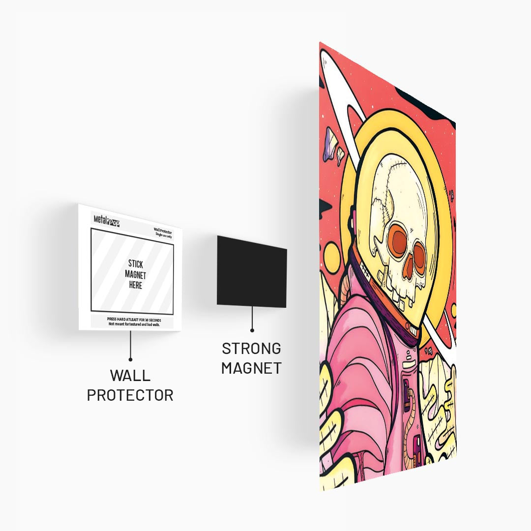 Astro-Skull Art Poster