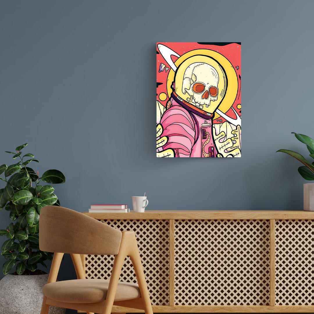 Astro-Skull Art Poster