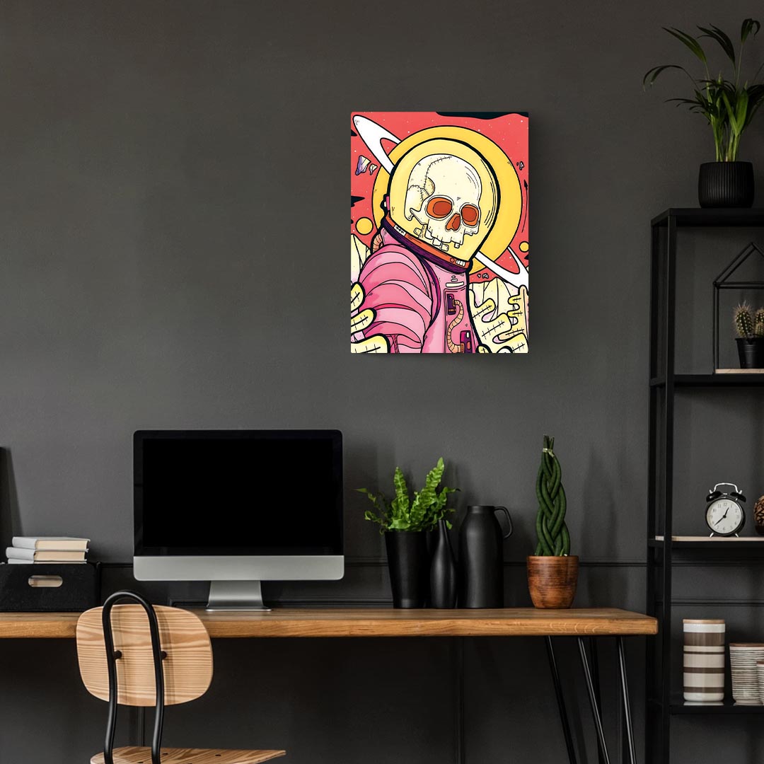 Astro-Skull Art Poster