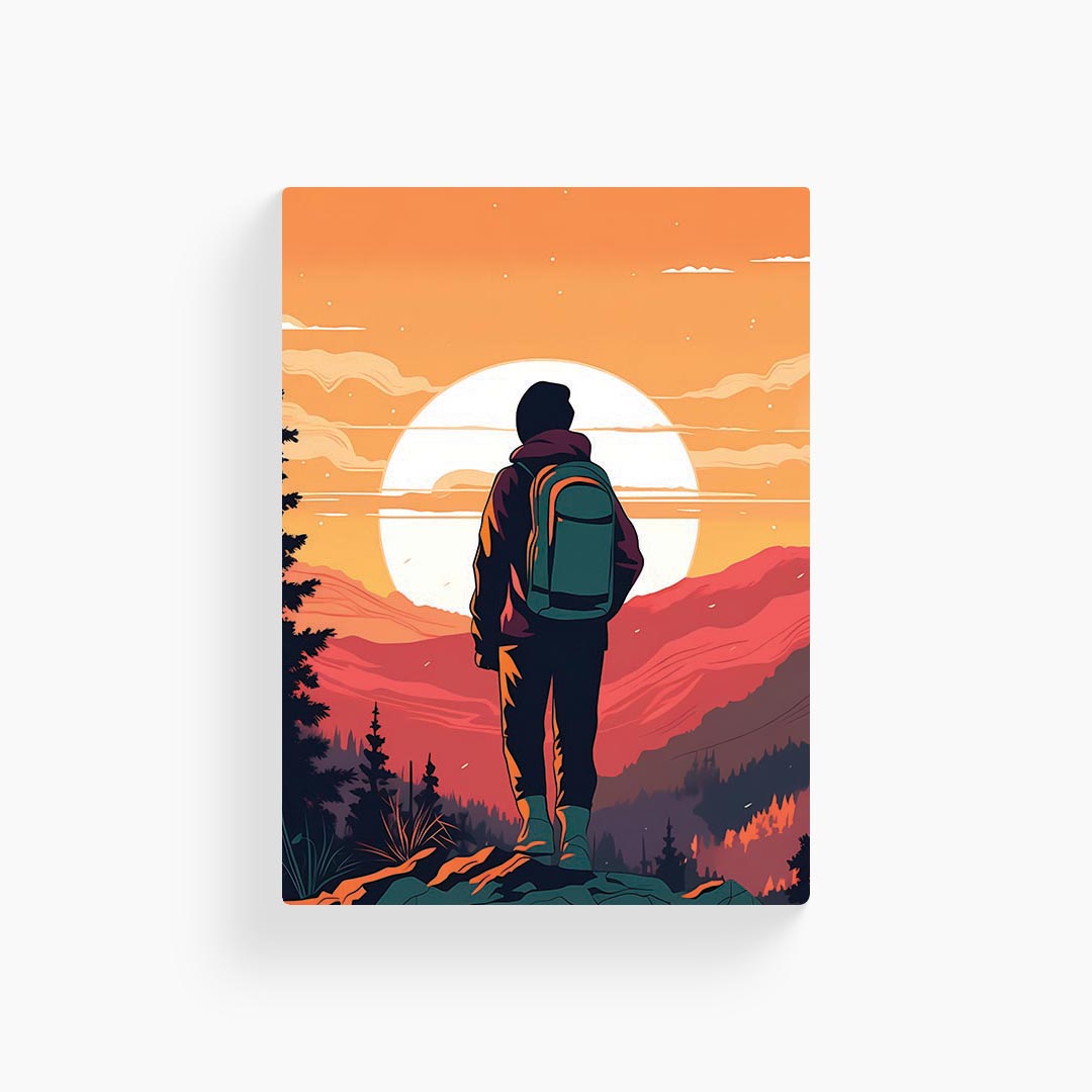 Backpacker Art Poster – Metal Pop