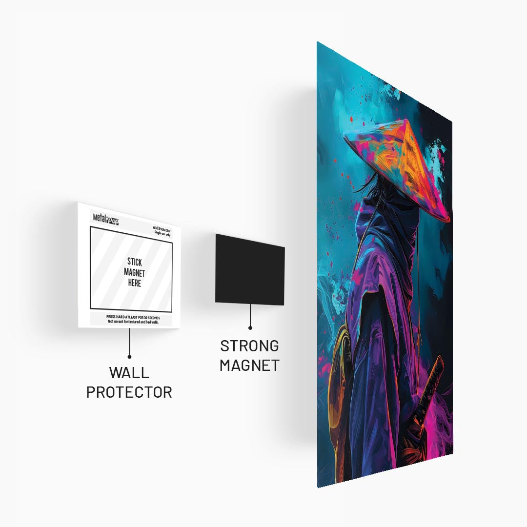 Ninja Fluorecent Art Poster