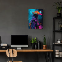 Ninja Fluorecent Art Poster