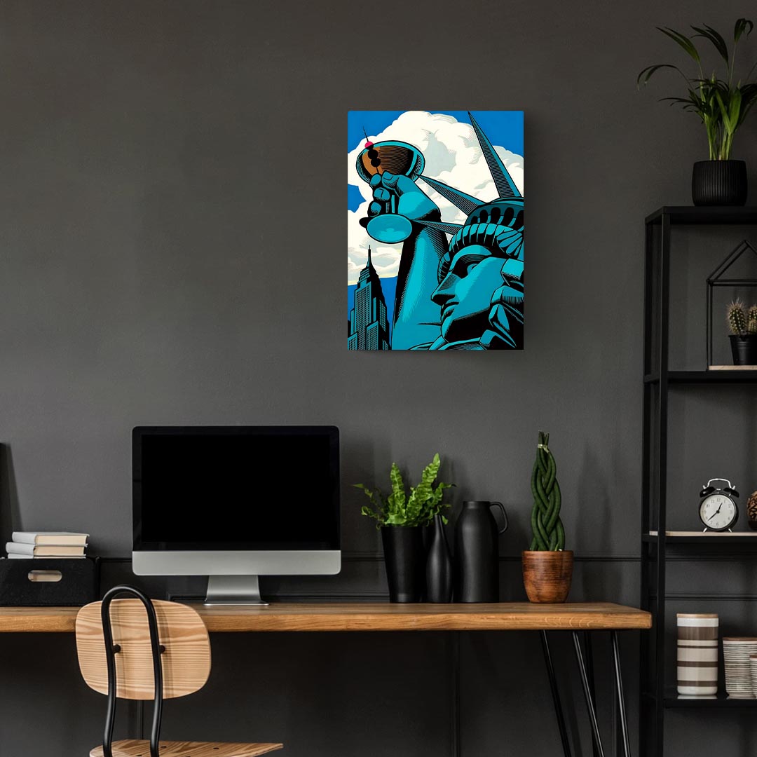 Urban Statue of Liberty Poster