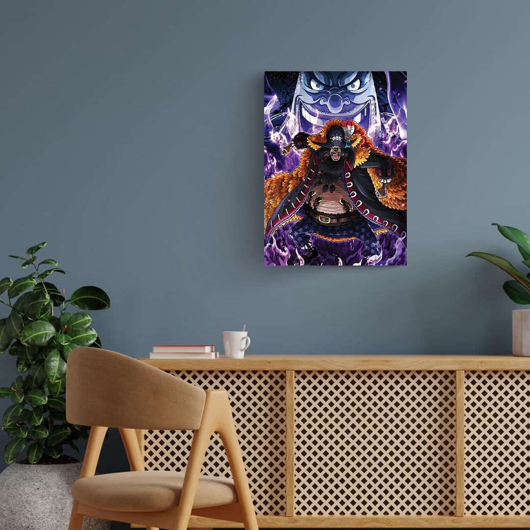 Black Beard One Piece Metal Poster